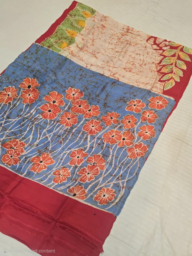 Ivory Cream and Sky Blue Pure Murshidabad Silk Saree