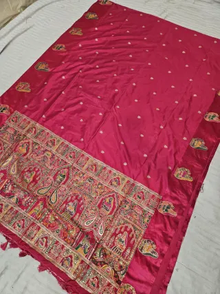 Strawberry Pink Woven Zari Meenakari Jharokha Pallu Mango Soft Silk Saree