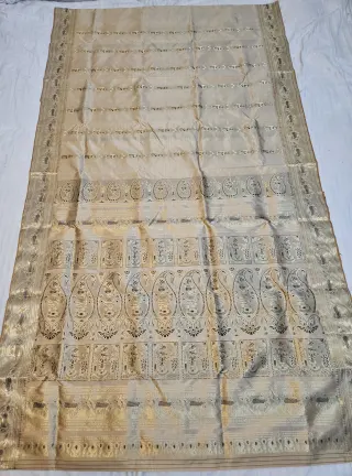 Premium Tussar Swarnachuri Pure Bishnupur Silk Saree