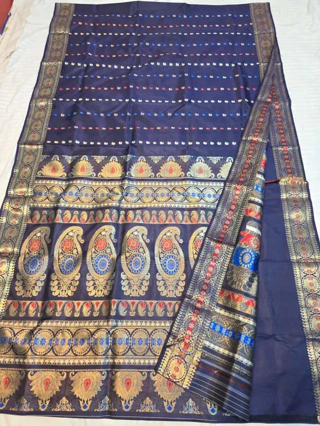 Pure Silk Swarnachuri Saree with 2000 Buti With Meenakari Work