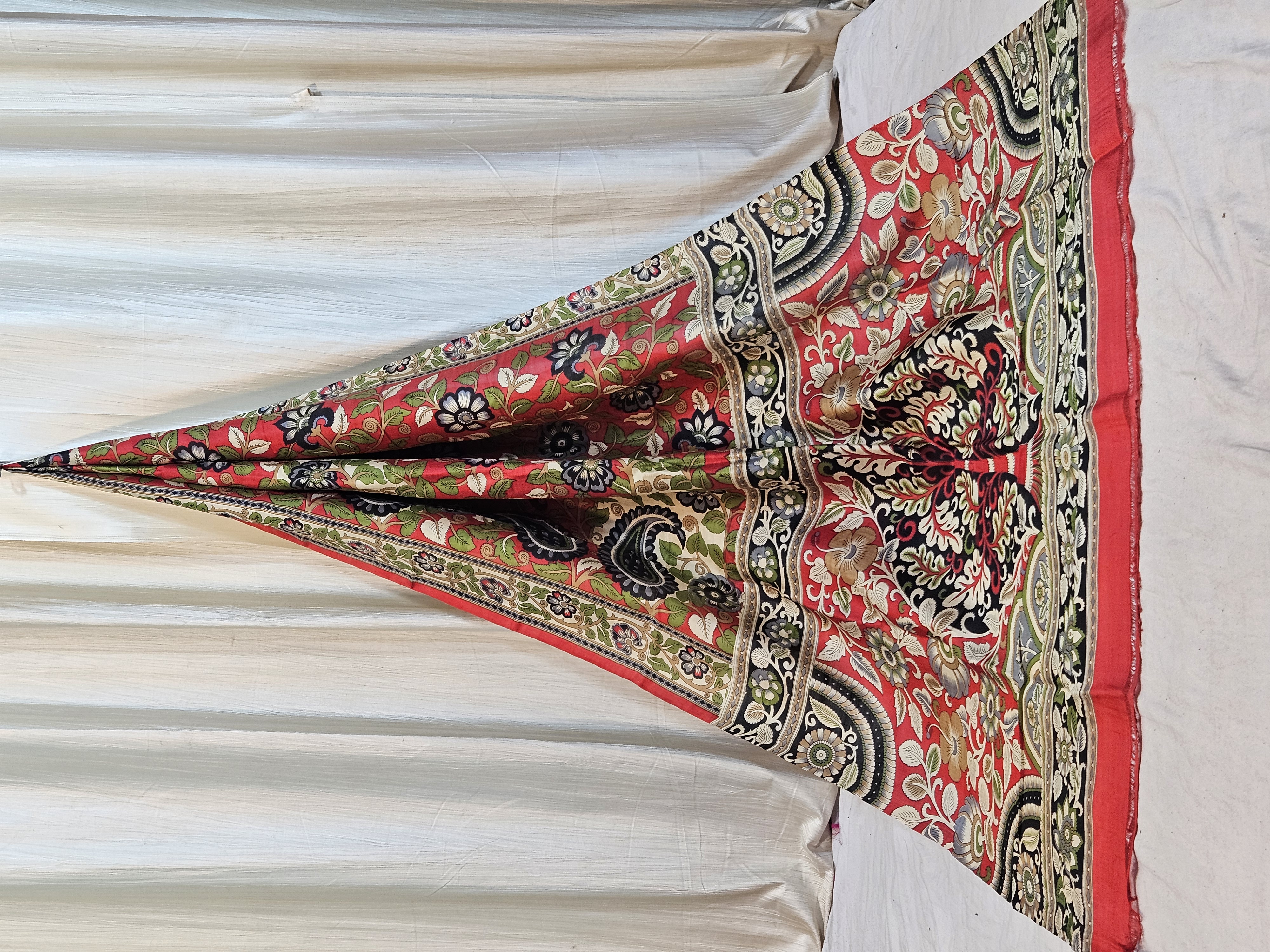Premium Red Madhubani Print Pure Murshidabad Silk Saree
