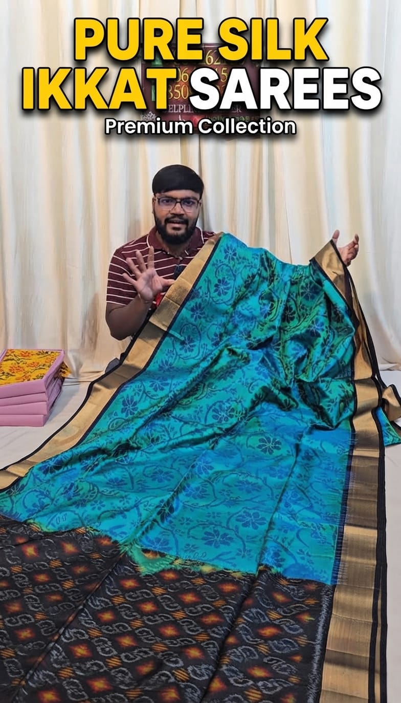 Pure Silk Ikkat Saree Collections