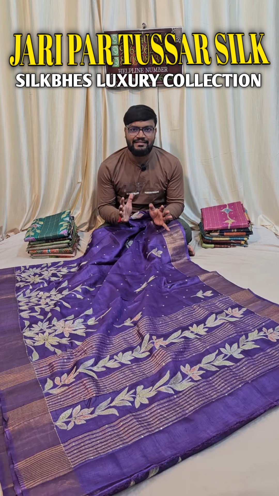 Jari Par Tussar Silk Collections