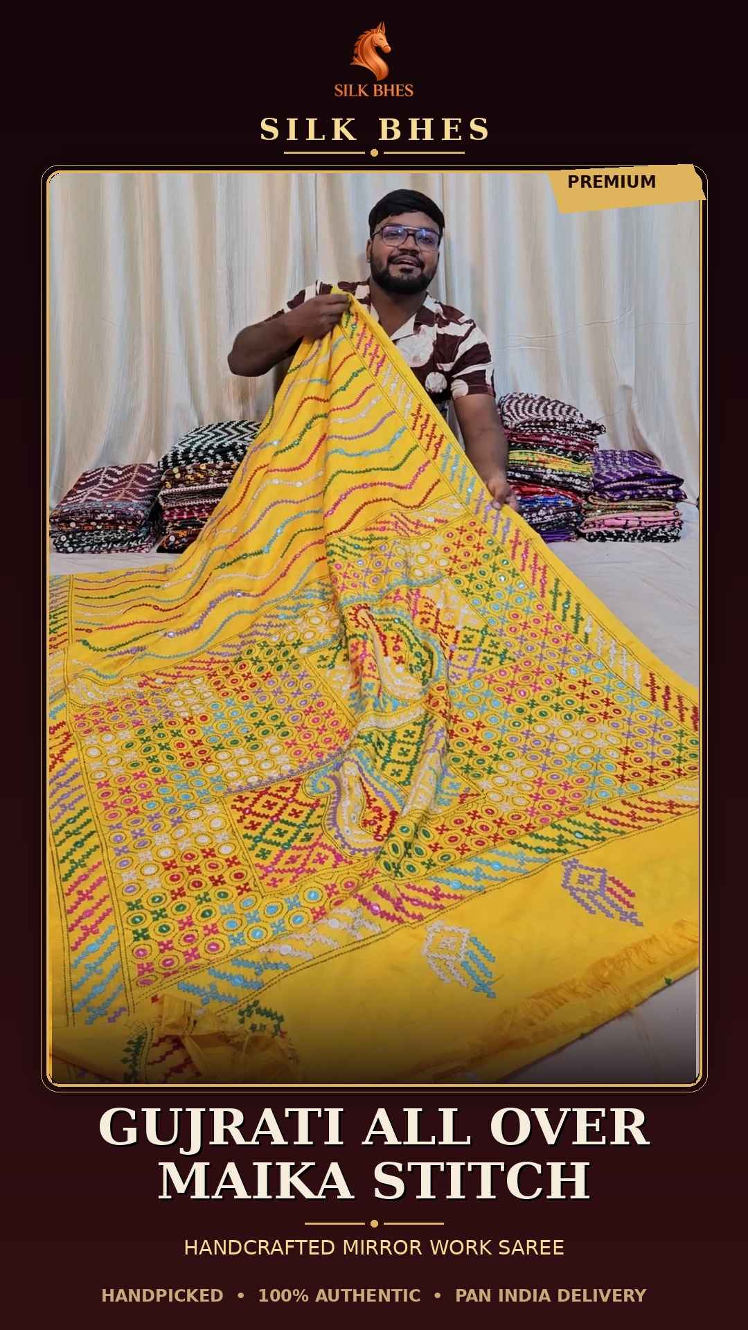 Gujarati All Over Maika Stitch